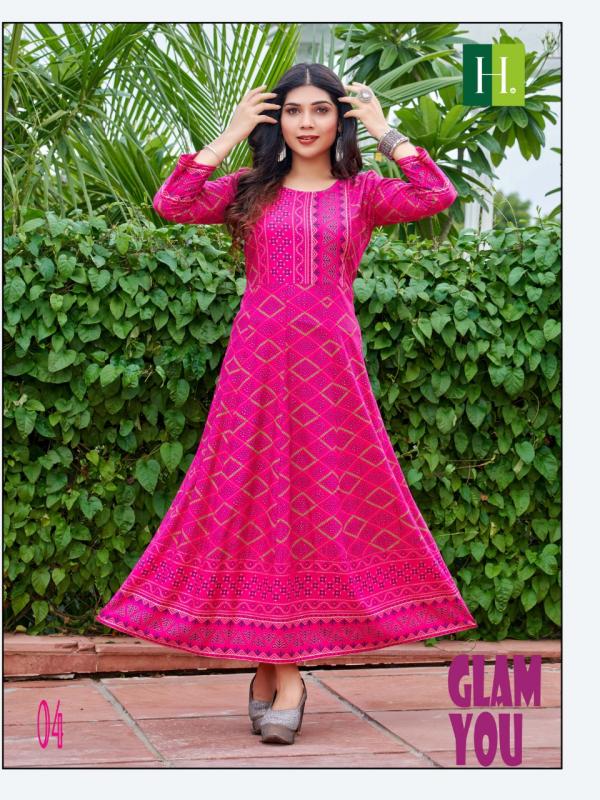 Hirwa Sunlight vol1 Rayon Designer anarkali Kurti collection